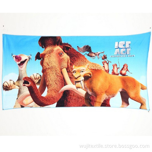 SGS Microfiber Printed Bath Towel Beach Towel (WJ-B1009)